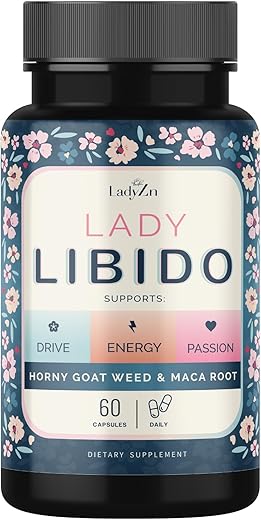 LadyZn - Lady Libido Mood Desire: Aumente seu Desejo com o Poder do Prazer Feminino | 100% Natural e Eficiente | 60 Cápsulas | Marca Lady Libido