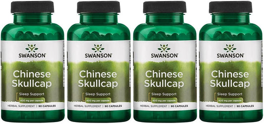 Chinese Skullcap – Relaxamento Herbal Promovendo – 60 Cápsulas - Swanson