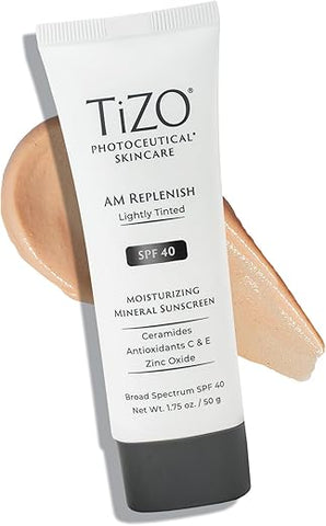 TIZO Creme Levemente Tonalizante AM Replenish – Proteção Solar FPS 40 – 50g