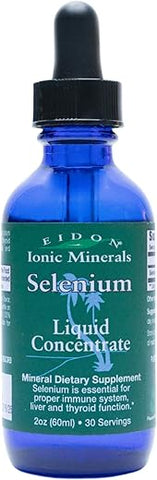 Líquido de Selênio, Gotas de Selênio, Suplemento de Selenato de Sódio, Suporte à Saúde do Fígado e Função da Tireoide, Suporte ao Sistema Imunológico, 60 ml - Eidon Ionic Minerals