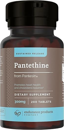 Endurance Products - Pantetina Pantesin 300mg – Suplemento de Vitamina B5 de Liberação Sustentada para o Metabolismo Lipídico