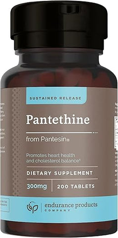 Endurance Products - Pantetina Pantesin 300mg – Suplemento de Vitamina B5 de Liberação Sustentada para o Metabolismo Lipídico
