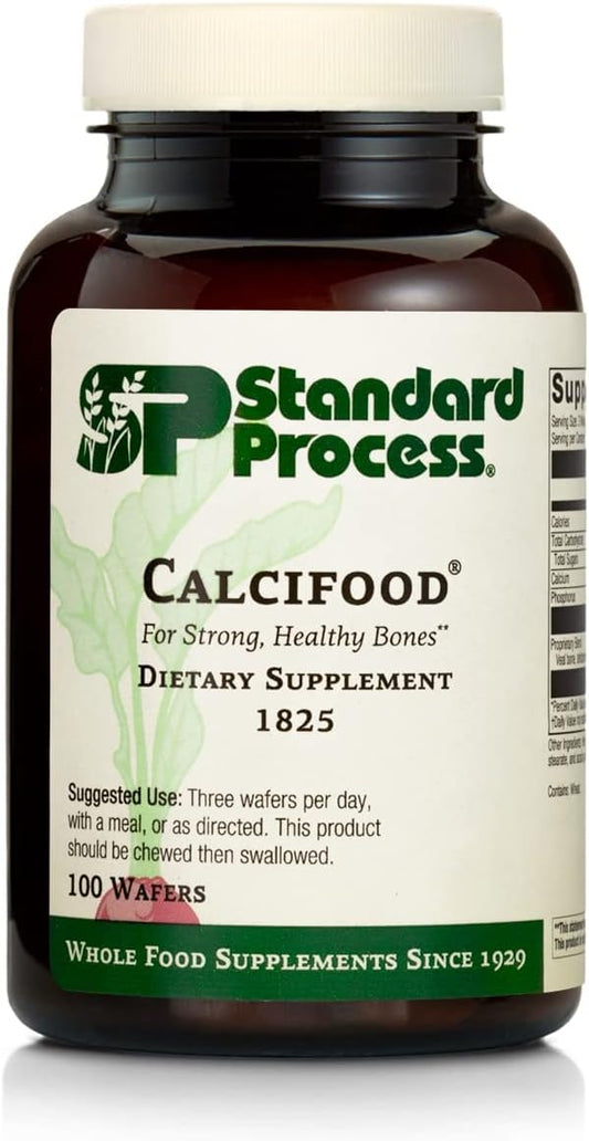 Standard Process Inc. - Standard Process Calcifood – Suporte à Absorção de Cálcio – Fortaleça os Ossos com Cálcio, Fósforo, Germe de Trigo Desengordurado, Cenoura Orgânica, Fruta de Tâmara, Mel e Mais – 100g
