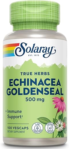 SOLARAY - Solaray Echinacea Root – Fortaleça sua imunidade naturalmente | 60 cápsulas de 500mg