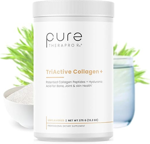 TriActive Collagen Plus – Pó de Colágeno para Cabelo, Pele, Unhas e Ossos | 100g - Pure Therapro Rx
