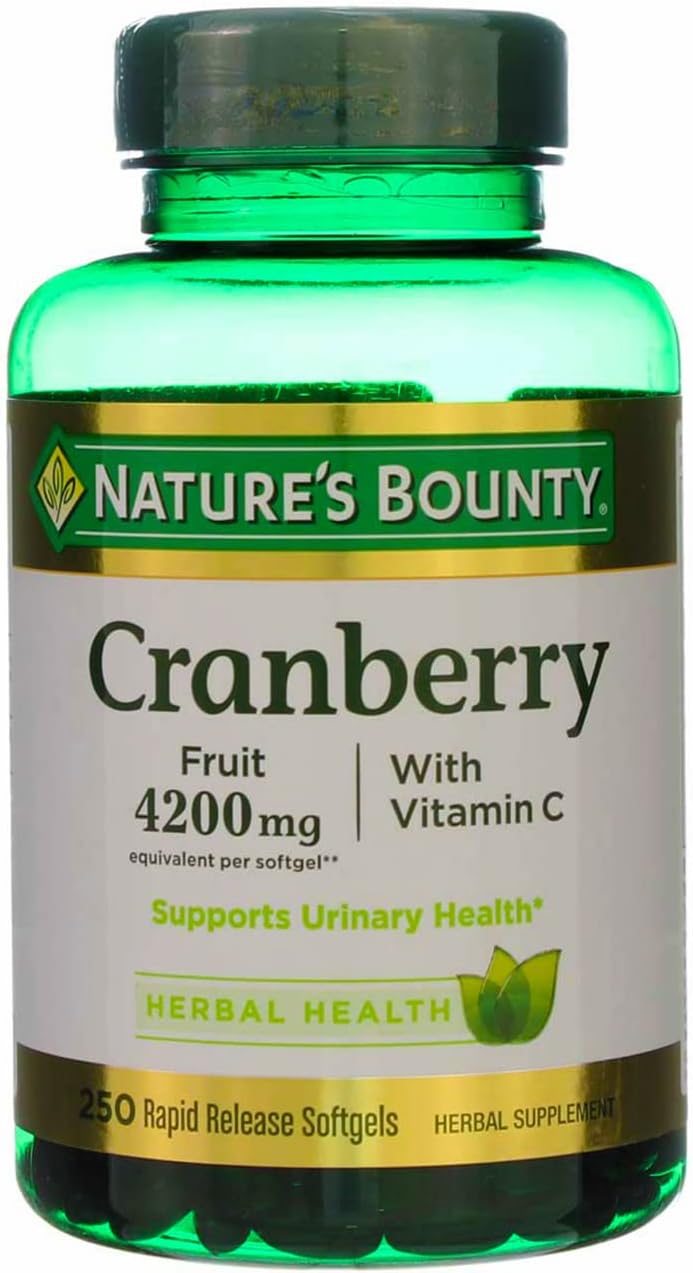 Nature's Bounty - Nature’s Bounty Cranberry com Vitamina C 4200 mg, 250 Softgels (Pack com 6) – Compre Agora!