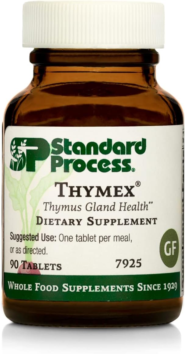 Standard Process Inc. - Standard Process Thymex – Suplemento de Timo e Suporte Imunológico com Vitamina C, Citrato de Magnésio e Lactato de Cálcio – Livre de Glúten – 90 Comprimidos
