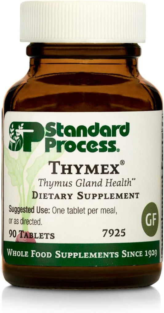 Standard Process Inc. - Standard Process Thymex – Suplemento de Timo e Suporte Imunológico com Vitamina C, Citrato de Magnésio e Lactato de Cálcio – Livre de Glúten – 90 Comprimidos