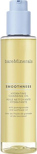 bareMinerals Óleo de Limpeza Hidratante Smoothness, Removedor de Maquiagem à Prova d’Água para o Rosto, Não Comedogênico, Vegano – 100ml