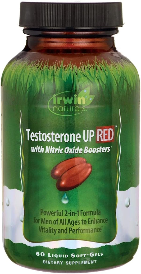 Testosterone Up Red 60 Cápsulas – Aumente sua testosterona naturalmente - Irwin Naturals