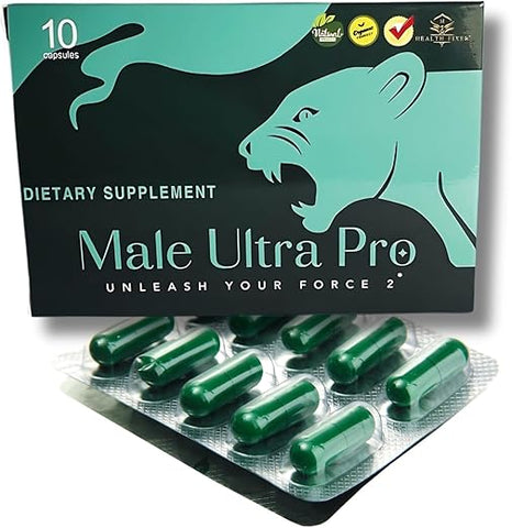 HEALTH FIXER - Male Ultra Pro Stamina, Power, Vitality, Endurance and Drive – 10 Cápsulas | Aumente sua Potência Masculina | Produto de Alta Performance