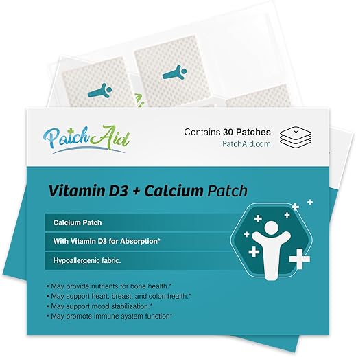 Patch Aid - PatchAid – Adesivo Tópico de D3/Calcium 30 Dias – Fornecimento de 30 Dias