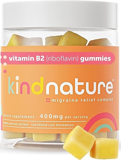 kindnature - Kind Nature Gummies de Vitamina B2 – Riboflavina 400mg para Crianças | Suplemento Infantil