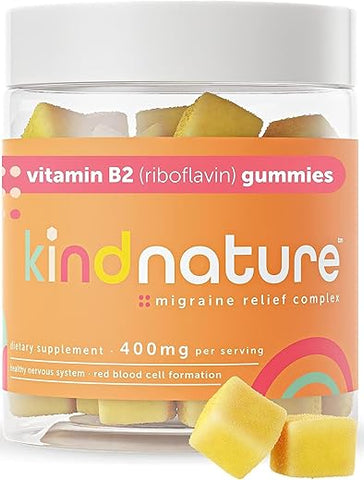 kindnature - Kind Nature Gummies de Vitamina B2 – Riboflavina 400mg para Crianças | Suplemento Infantil