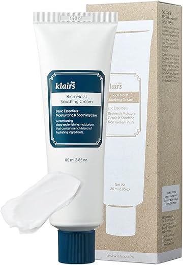Creme Hidratante Soothing 80ml, Pele Sensível, Hipoalergênico, Centella Asiatica, Ceramida, Hidratante, Hidratação Completa, Textura Não Pegajosa, K-beauty - DearKlairs
