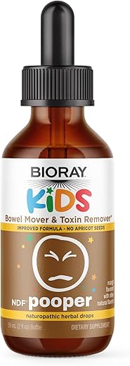 Kids NDF Pooper, Manga – 60 ml – Movimento Intestinal – Sem OGM, Vegano, Sem Glúten – 30 Porções - BIORAY