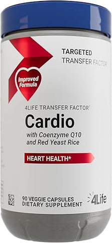 Transfer Factor Cardio – Suporte Sistêmico Direcionado com Ginkgo Biloba, Alho, Arroz de Levedura Vermelha e Resveratrol – 90 Cápsulas - 4Life