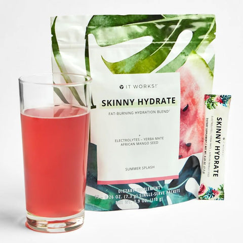 Skinny Hydrate – Summer Splash | Mistura Hidratante Queima Gordura com Chá Verde | Marca It Works! - It Works!