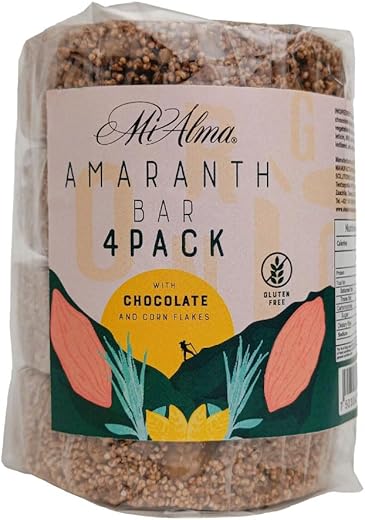El Sabor de Oaxaca - Mi Alma, Barra de Amaranto com Chocolate e flocos de milho PREMIUM, Super Food, Sem Glúten, Snack Saudável, 240g