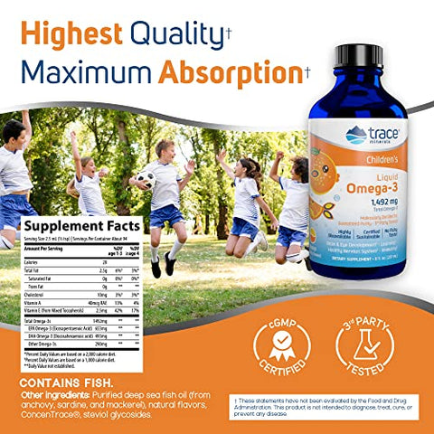 Ômega-3 Líquido Infantil | Promove Saúde Cerebral | 60 ml - Trace Minerals