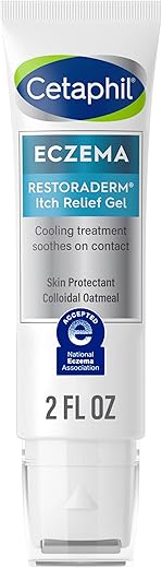 ECZEMA RESTORADERM Gel Alívio da Coceira, Pele Propensa a Eczema, 60 ml, Alívio Instantâneo, Alívio da Coceira por 12 Horas, Aveia Coloidal Protetora da Pele 0,5%%, Livre de Esteroides - Cetaphil