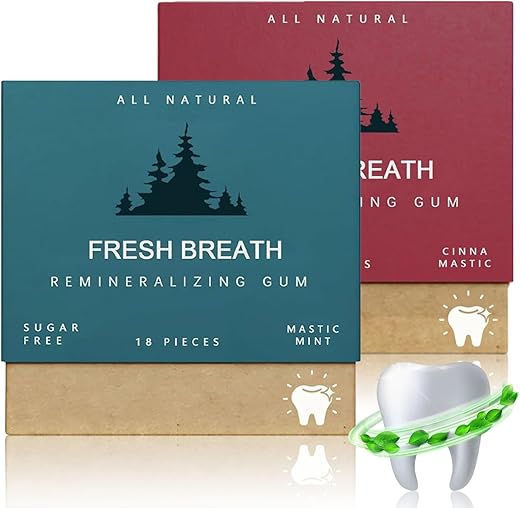 HAIION - Chiclete de Menta Mastigável Remineralizante para Subarbustos – Orgânico sem Açúcar – Mantém sua Boca Fresca – com Nano-Hidroxiapatita para Dentes – Marca: Underbrush