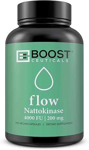 BoostCeuticals - Nattokinase 4000 Fu 200mg – Vegano Sem Estearatos Sem Glúten – Afinador Natural Puro do Sangue – Marca Nattokinase