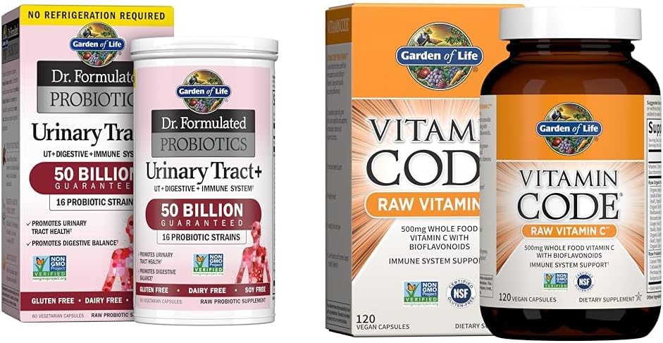 Dr. Formulated – Probiótico Acidophilus Suporta Saúde do Trato Urinário Equilíbrio Digestivo – Livre de Glúten, Laticínios e Soja, 60 Cápsulas - Garden of Life