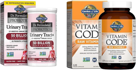 Dr. Formulated – Probiótico Acidophilus Suporta Saúde do Trato Urinário Equilíbrio Digestivo – Livre de Glúten, Laticínios e Soja, 60 Cápsulas - Garden of Life