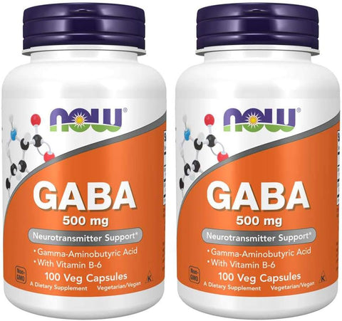 NOW Foods - NOW Gaba 500mg, 100 Unidades (Pacote de 2) – Comprar Online | Saúde e Bem-Estar