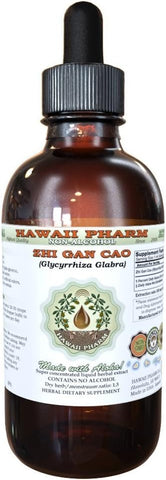 Zhi Gan Cao Extrato Líquido Sem Álcool, Glicerito de Raiz Processada de Alcaçuz (Glycyrrhiza Glabra), Suplemento Herbal Natural, Hawaii Pharm, EUA 60 ml