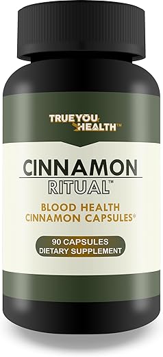 True You Health - Canela Ritual – Melhor Suplemento de Canela para Suporte Sanguíneo – Cápsulas de Extrato de Canela – Comprimidos de Canela – Suplementos de Canela – Cápsulas de Canela para