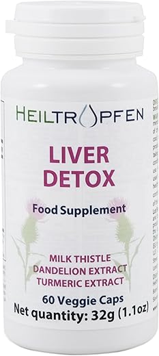 Heiltropfen - Desintoxicação do Fígado com Cápsulas Vegetarianas | 60 Cápsulas | Suplemento Alimentar