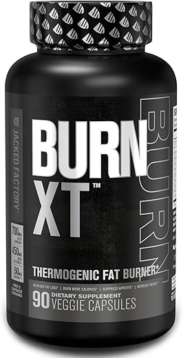 Burn XT Black – Queimador de Gordura Termogênico | Suplemento para Perda de Peso, Supressor de Apetite, Estimulante Energético | TeaCrine, Acetil L-Carnitina, Extrato de Chá Verde – 60 cápsulas - Jacked Factory