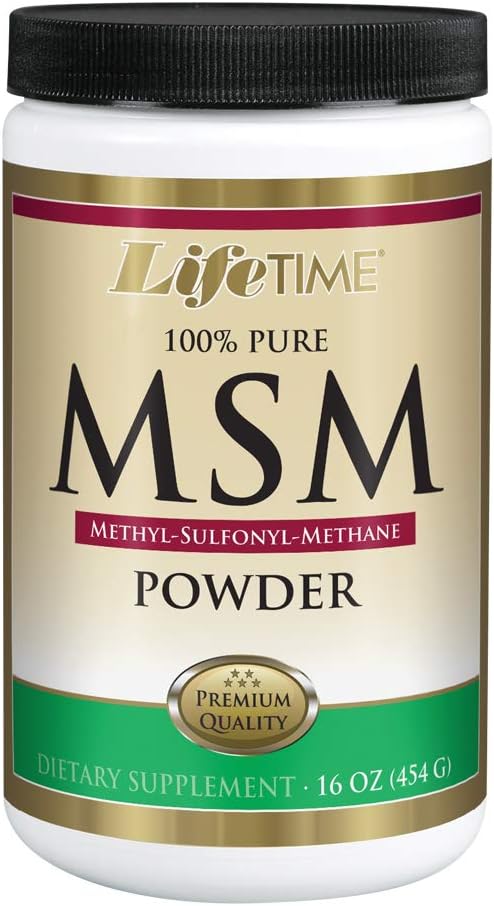 LIFETIME - 100% Puro MSM em Pó | Suporte para Articulações Saudáveis | MSM em Pó | 100g