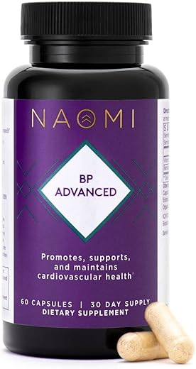 BP Advanced: Suporte para Saúde Cardiovascular e Circulatória, Extrato de Folha de Oliveira 1000mg, Vitamina K2 180mcg (Pequeno, 60 Unidades) - NAOMI