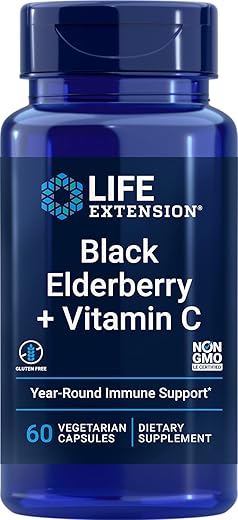 Black Elderberry Vitamin C – Suporte Imunológico Diário com Sabugueiro - Life Extension