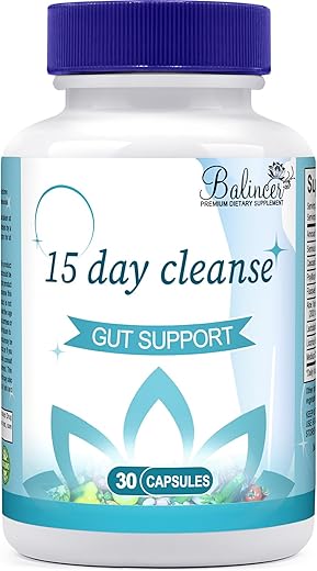 Balincer - 15 Dias de Limpeza Avançada do Intestino e Colón, Suporte para o Intestino, Detox Avançado de 15 Dias para Mulheres