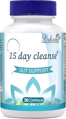 Balincer - 15 Dias de Limpeza Avançada do Intestino e Colón, Suporte para o Intestino, Detox Avançado de 15 Dias para Mulheres