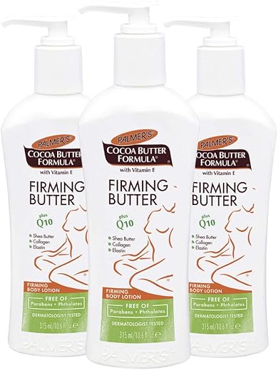 Palmer's - Palmer’s Loção Corporal Firmadora com Manteiga de Cacau e Vitamina E Q10, 10.6 Onças (Pack com 3) – Fórmula de Cacau da Palmer’s