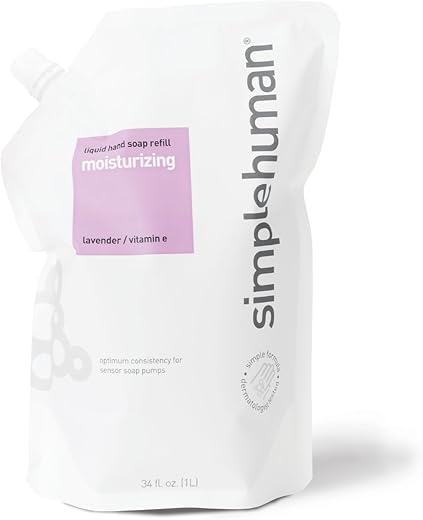 Sabonete Líquido Hidratante para as Mãos, Lavanda, Refil, 1000ml (Pacote com 2) - simplehuman