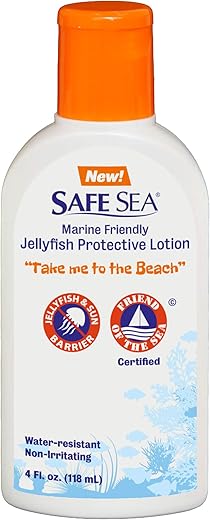 SAFE SEA - Safe Sea Loção Anti Picada de Água-viva, Amiga do Ambiente, Resistente à Água – Água-viva