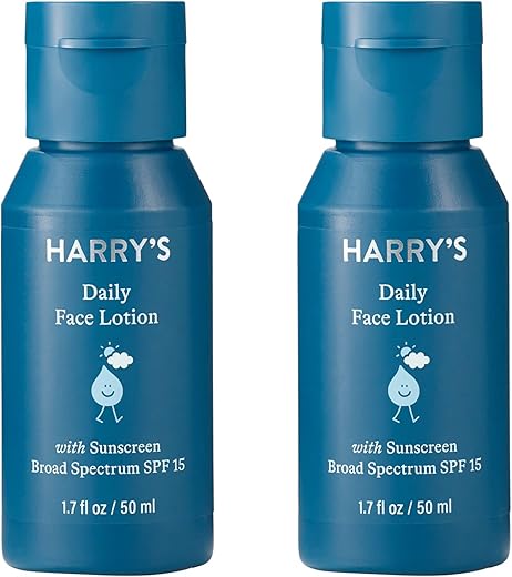 Harry's - Loção Facial Harry – Hidratante Facial com FPS 15, 50 ml (Pacote com 2)