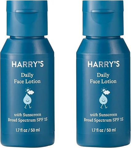 Harry's - Loção Facial Harry – Hidratante Facial com FPS 15, 50 ml (Pacote com 2)