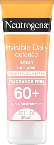Protetor Solar Neutrogena Invisible Daily Defense FPS 60, Livre de Fragrância e Oxybenzone, 100ml