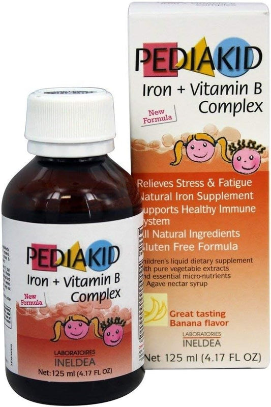 Pediakid - Fórmula Natural de Vitaminas do Complexo B com Ferro – Nova Fórmula, Vitaminas Naturais