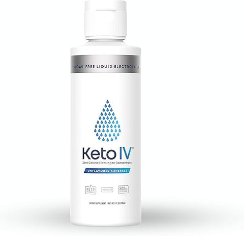 Adapted Nutrition - Keto IV Gotas Eletrolíticas de Alta Potássio | Frasco com Conta-Gotas à Prova de Vazamentos | 500mg Potássio Magnésio, Sódio | Marca Keto IV