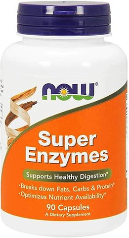 NOW Foods - NOW Super Enzymes – 90 Cápsulas (Pacote com 2) – Potencialize sua digestão