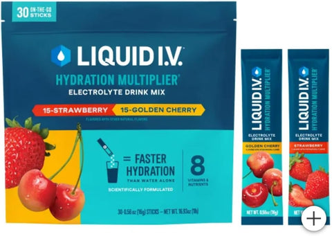 Generic - Liquid IV 30 Sticks Mistura em Pó de Bebida de Eletrólitos Sabor Cereja 15 – Marca Liquid IV