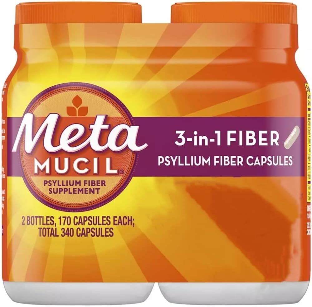 Fibra Terapia para Regularidade, Suplemento de Fibra, 170 Unidades (Pacote com 2) – Marca Metamucil - Metamucil